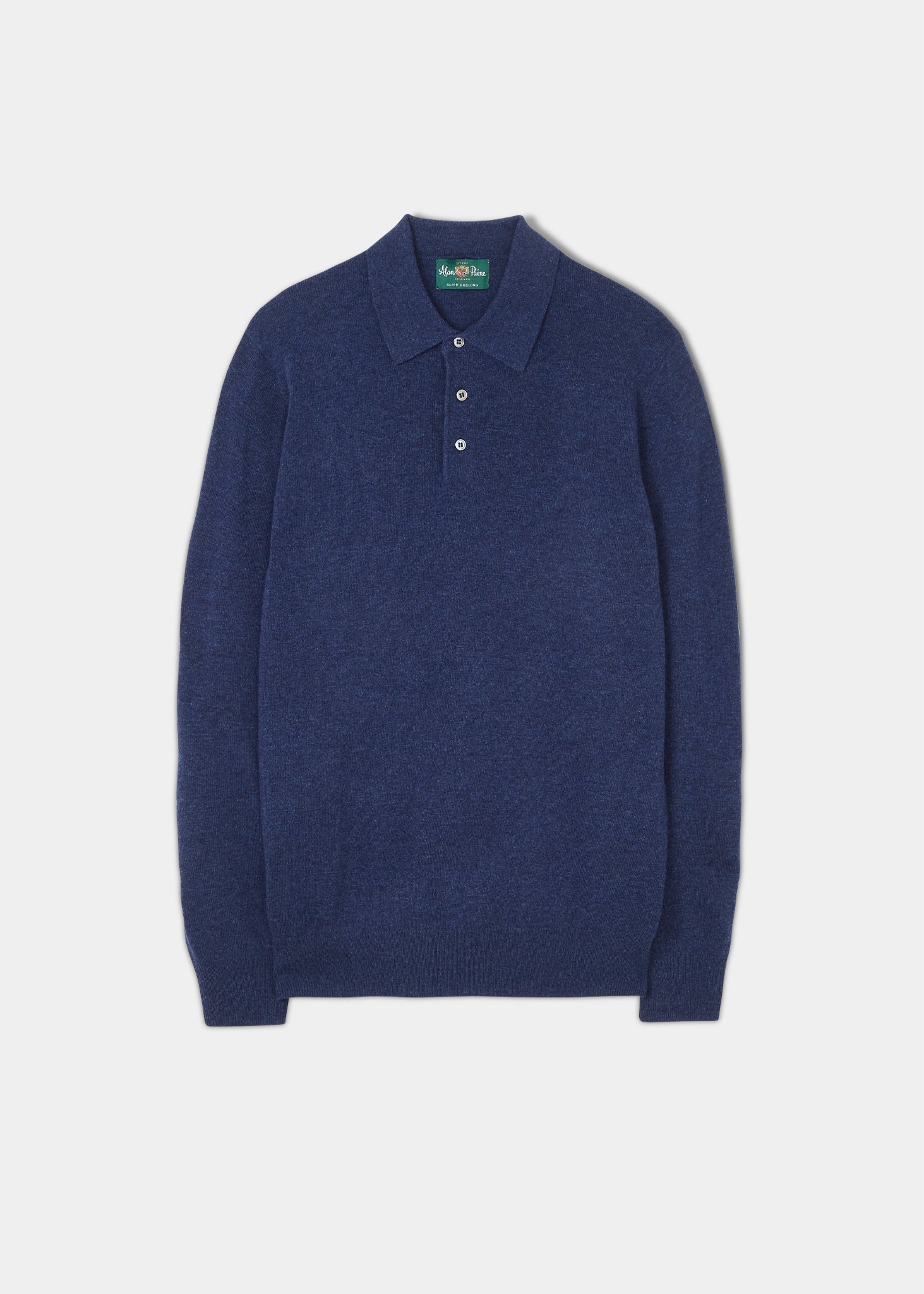 Long Sleeve Polo Shirt in Pacific