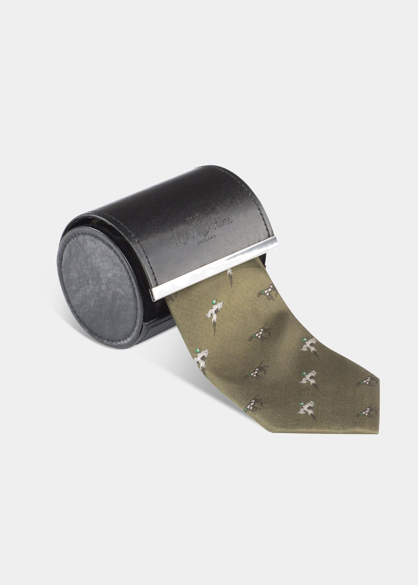 mens-ripon-silk-country-tie-bird-dog-design-olive