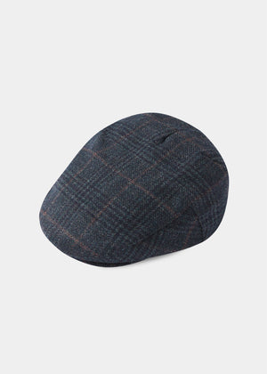 Surrey Men's Tweed Flat Cap In Green Check