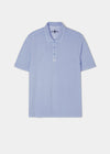 Light blue short sleeve polo shirt made from peruvian cotton.